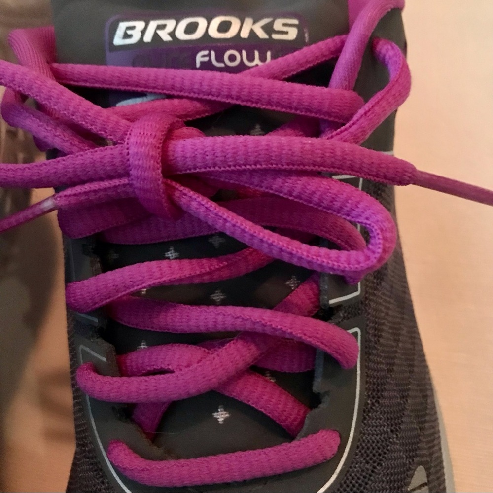 Brooks Running Shoes Pure Flow Purple Gray Athletic Sneakers Women Sz 6 Run Walk - Picture 2 of 11